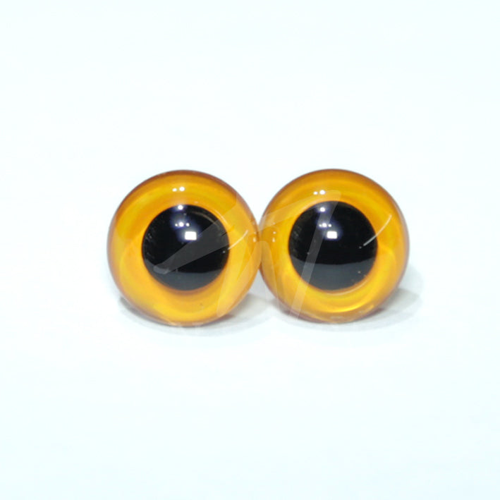Enamel Glass Eyes Medium Yellow - Narrow Loop