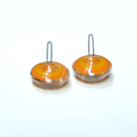 Enamel Glass Eyes Medium Yellow - Narrow Loop