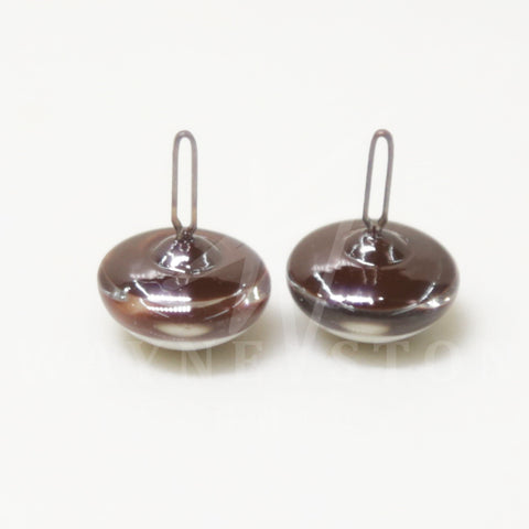 Enamel Glass Eyes Dark Brown - Narrow Loop