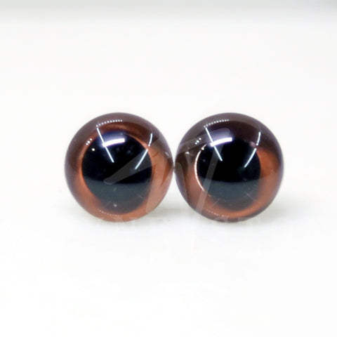 Enamel Glass Eyes Dark Brown - Narrow Loop