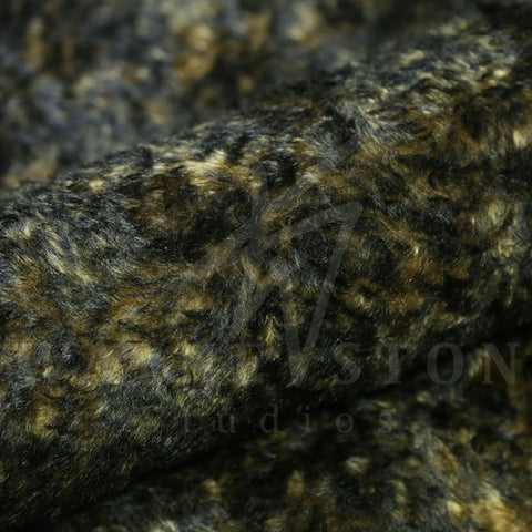 Mohair -  Curl Gold Black, 25mm