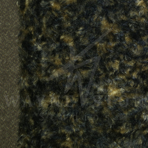 Mohair -  Curl Gold Black, 25mm