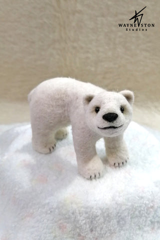 Beginner (3-Day Workshop) --- Needle Felt Polar Cub by Wayneston Bears
