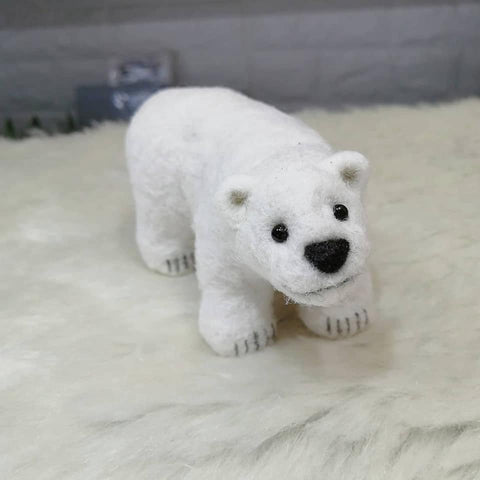 Wool Needle Felting Kit For Beginner Starers Polar Bear - Temu